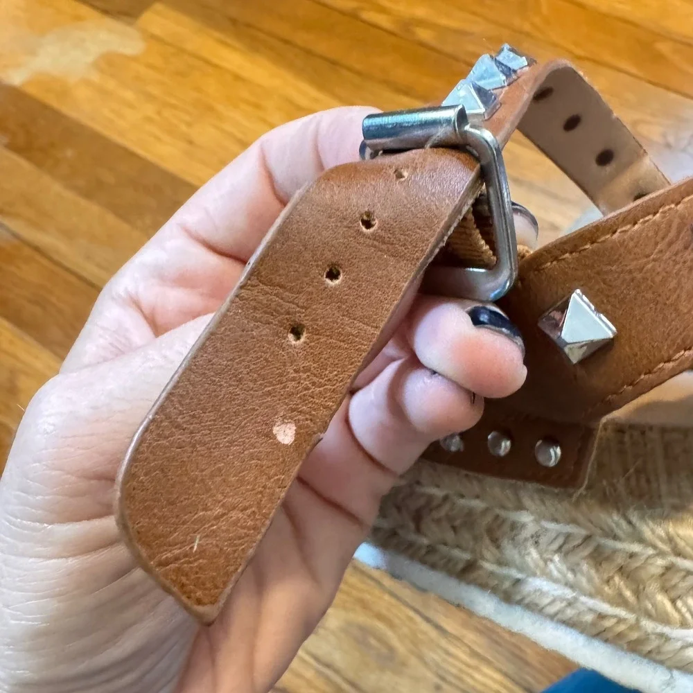 $3 BUNDLE ITEM Sugar Studded Espadrille Platform Sandals Brown Size 7